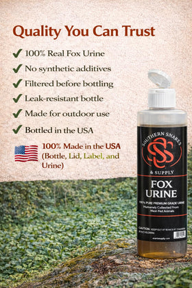 Southern Snares Fox Urine garden protection around planting beds.