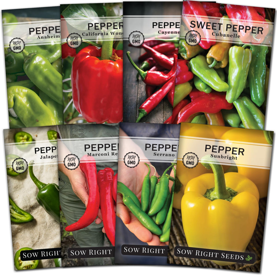 Sow Right Seeds California Wonder pepper packet for easy home growing of sweet peppers.