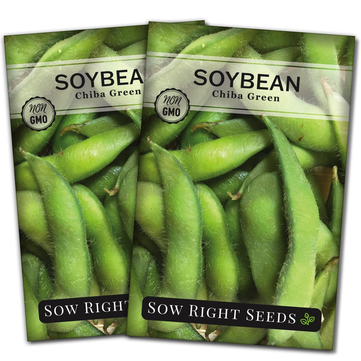 Sow Right Seeds Chiba Green Soybean seed packet for home edamame, easy planting and soil benefits.