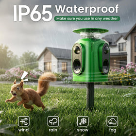 Soxayu 360° LED flash deters pests at night with humane alerts