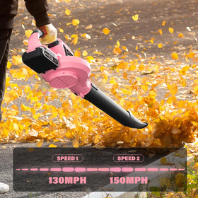 SOYUS Leaf Blower dual speed control shows versatile power for different tasks.