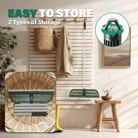SOYUS artificial turf rake helps pet hair and leaf removal on carpets.