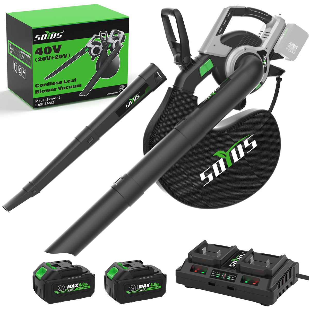 SOYUS cordless leaf blower in action for quick yard cleanup