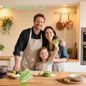 Sozize sprouting jar in-use view highlights easy harvest and removal.