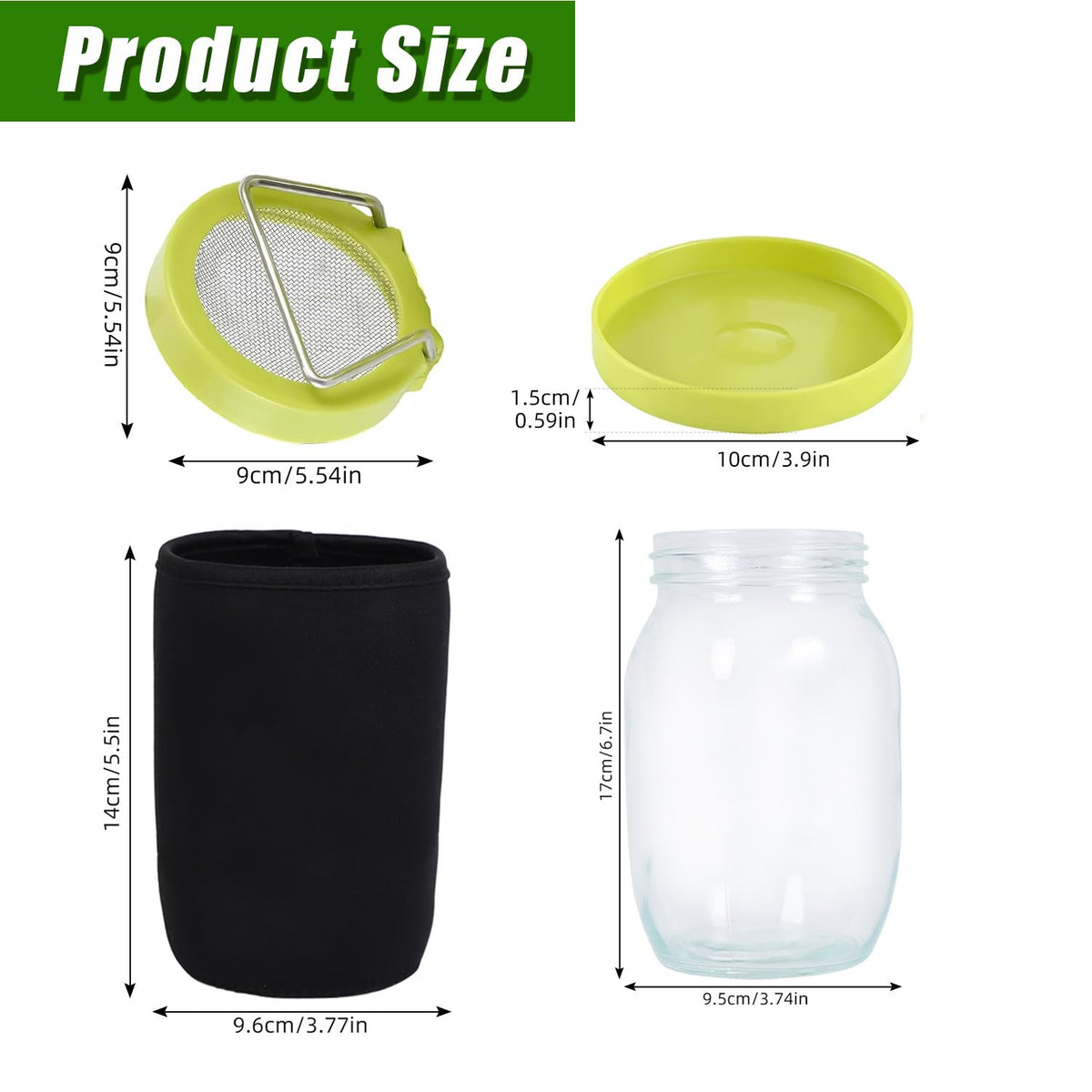 Sozize stainless steel mesh lid enables efficient rinsing and airflow.