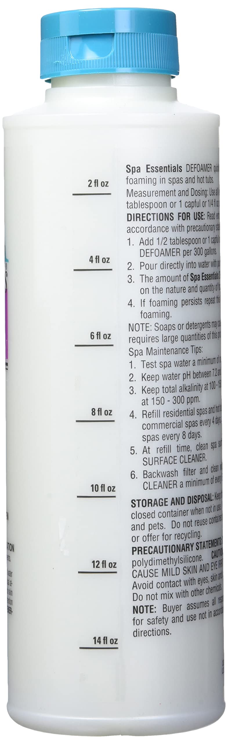 Spa Essentials Defoamer is easy to use with no setup