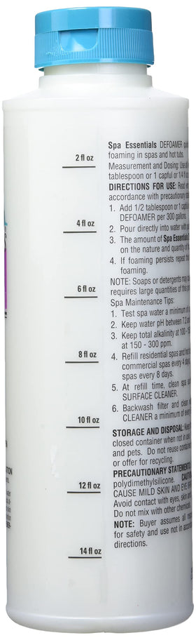 Spa Essentials Defoamer is easy to use with no setup