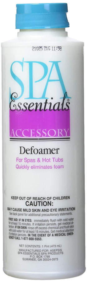 Spa Essentials Defoamer quickly eliminates foam in spa water