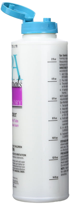Spa Essentials Defoamer bottle ready for quick spa maintenance