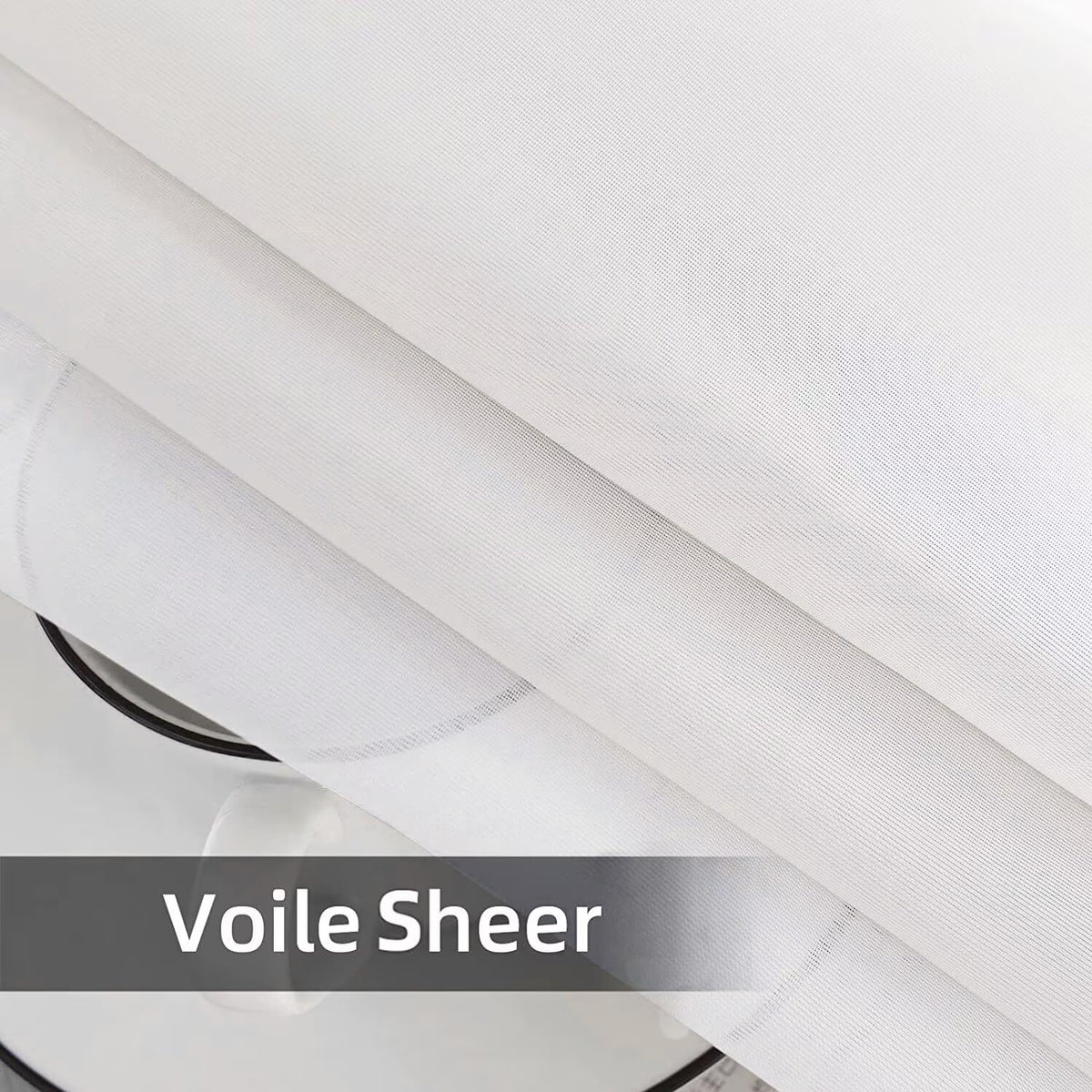 White SpaceDresser outdoor sheer curtains packaging showing two panels