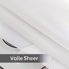 White SpaceDresser outdoor sheer curtains packaging showing two panels