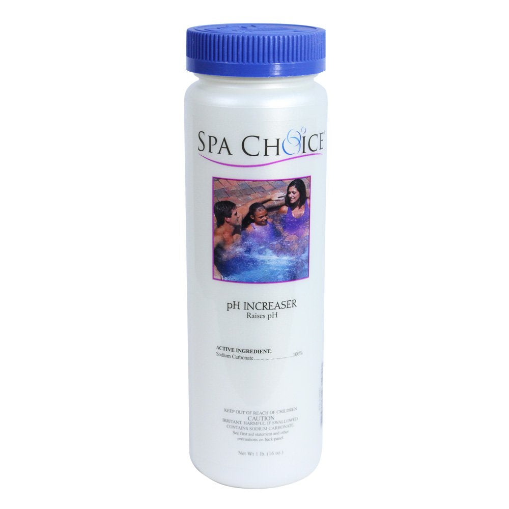 SpaChoice 1lb pH Increaser bottle ready for spa use to balance pH