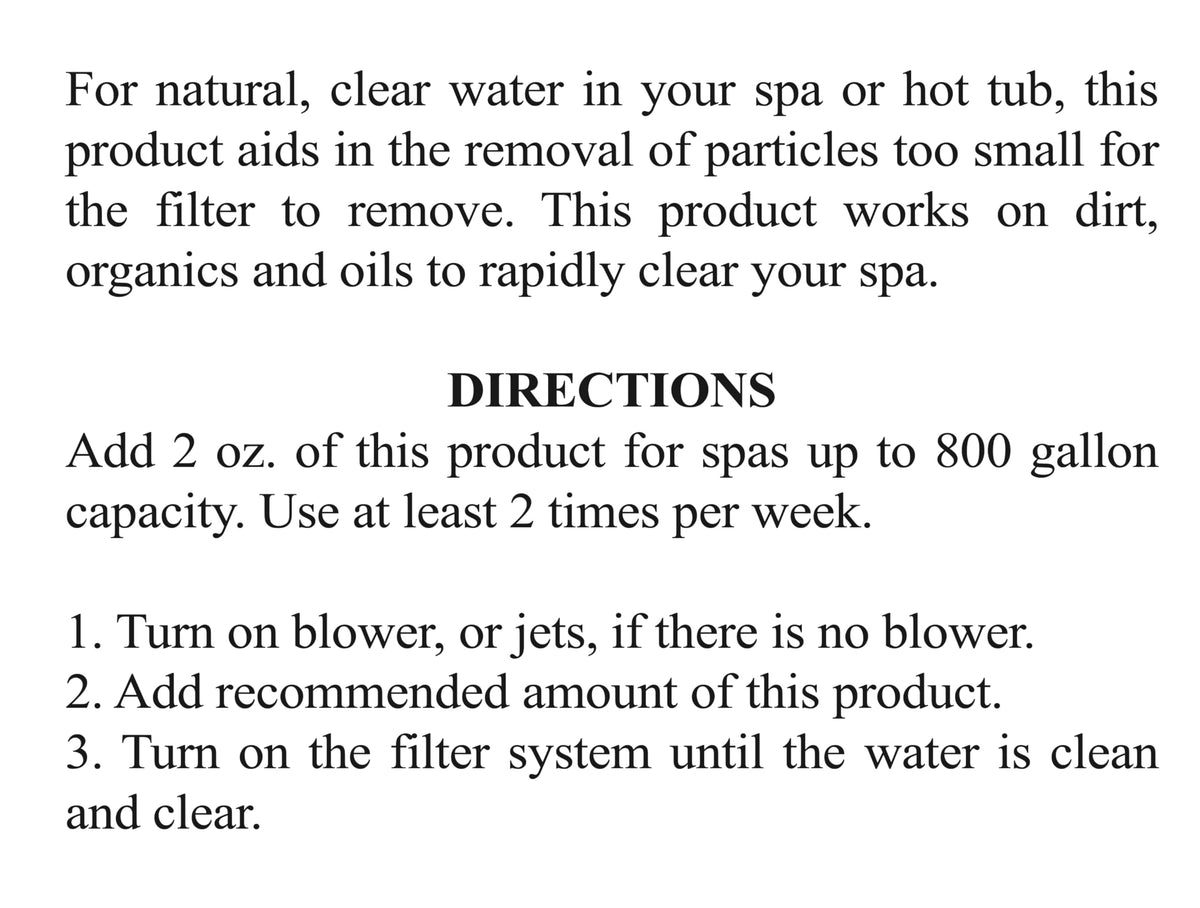 SpaChoice 800-gallon capacity graphic illustrating recommended size range.