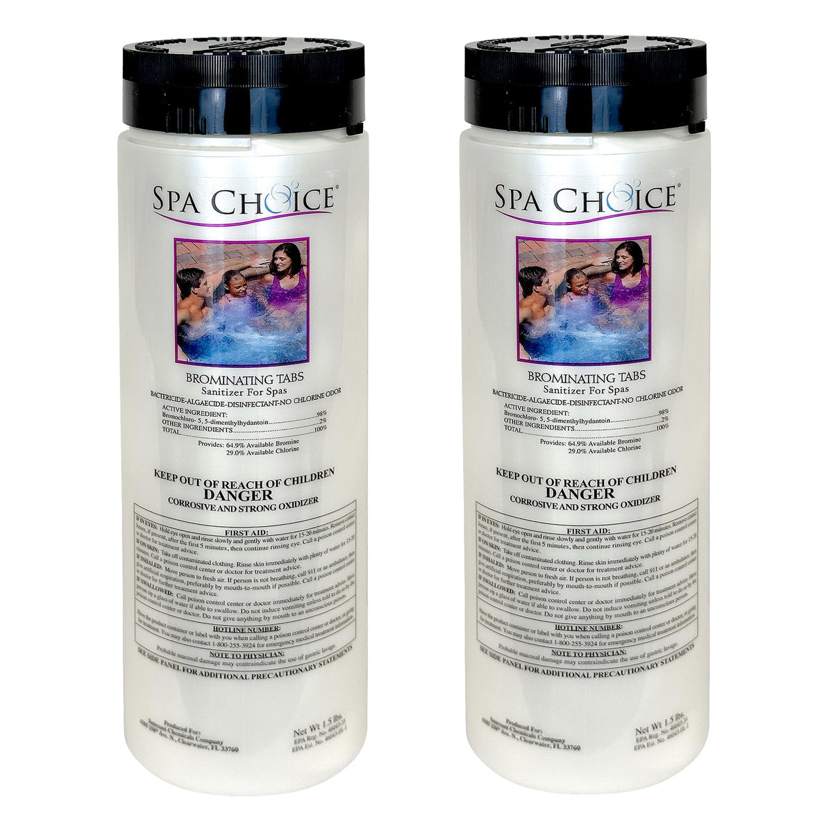 SpaChoice brominating tabs 1.5lb 2-pack ready for balanced spa sanitation
