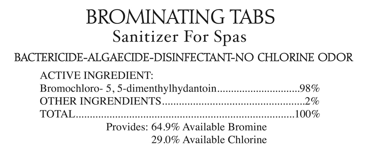 SpaChoice brominating tabs beside spa equipment for simple routine maintenance.