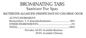 SpaChoice brominating tabs beside spa equipment for simple routine maintenance.