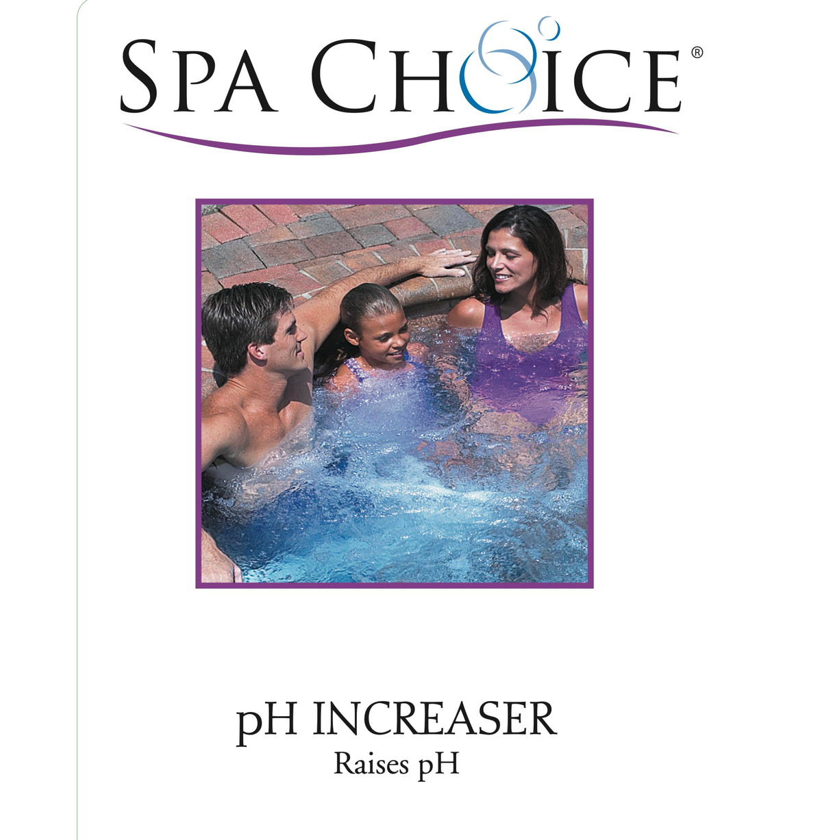 SpaChoice pH Increaser being poured into a spa for pH adjustment