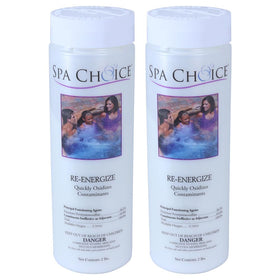 SpaChoice Re-Energize Spa Shock bottle-front for easy dosing and clear water