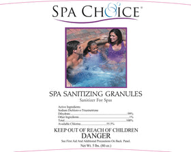 SpaChoice start-up dosing six teaspoons per 500 gallons for fresh fill.