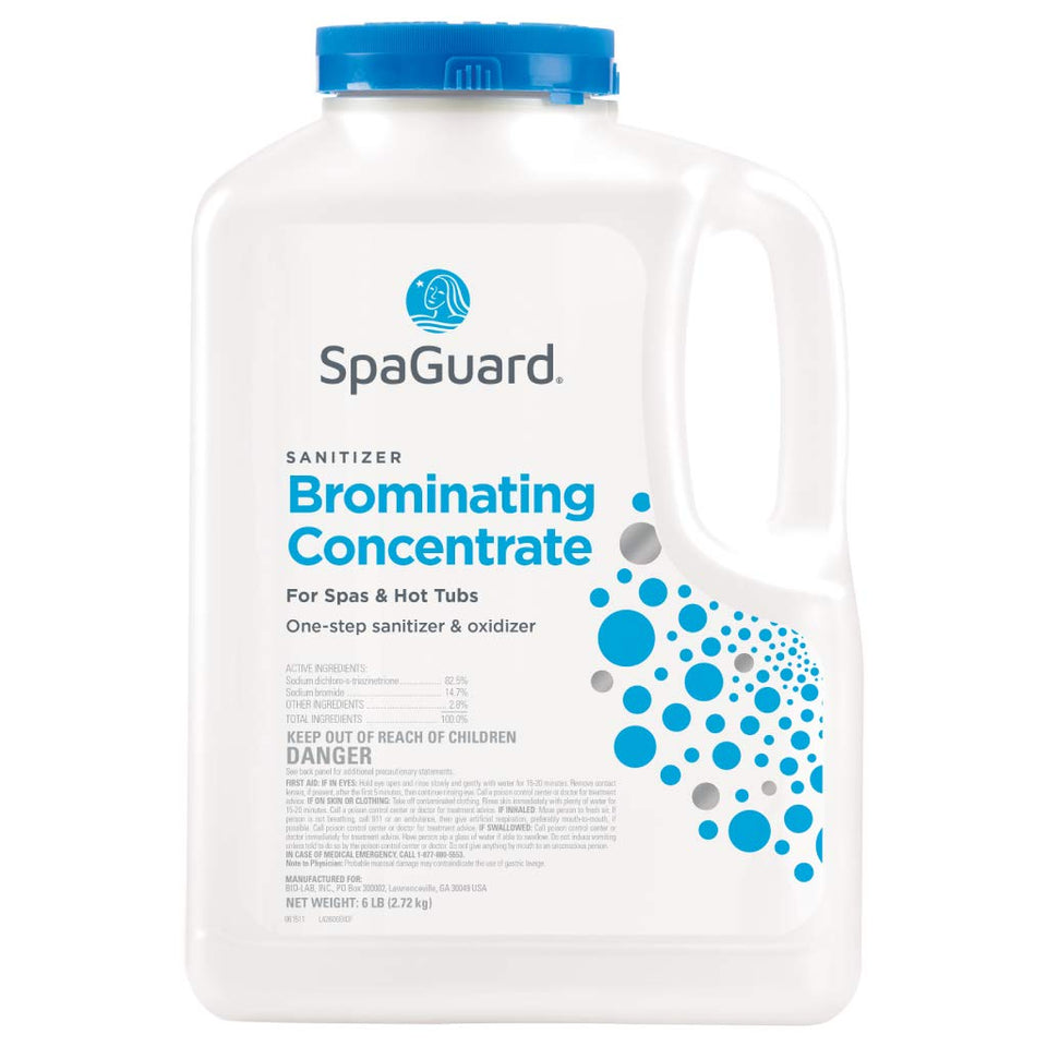 SpaGuard brominating concentrate keeps spa water clean and odor-free.