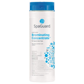 SpaGuard Brominating Concentrate granules dissolve quickly to provide dual-action sanitization and oxidation in spa water.