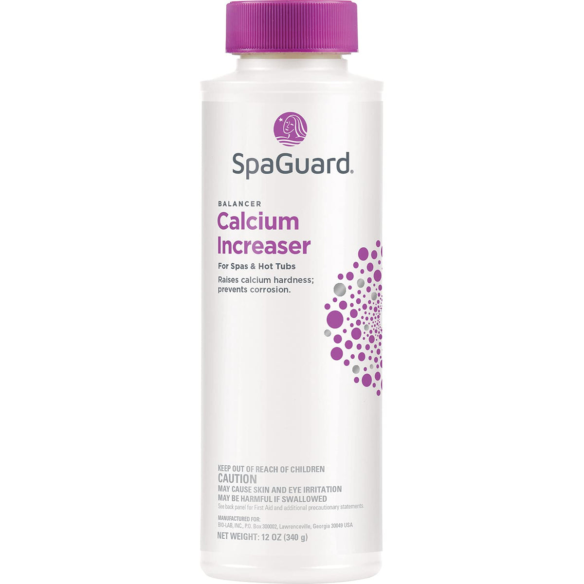 SpaGuard calcium hardness increaser bottle raises spa calcium safely for better protection
