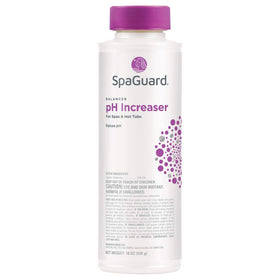 SpaGuard pH Increaser bottle pour to adjust spa pH for comfortable soaking