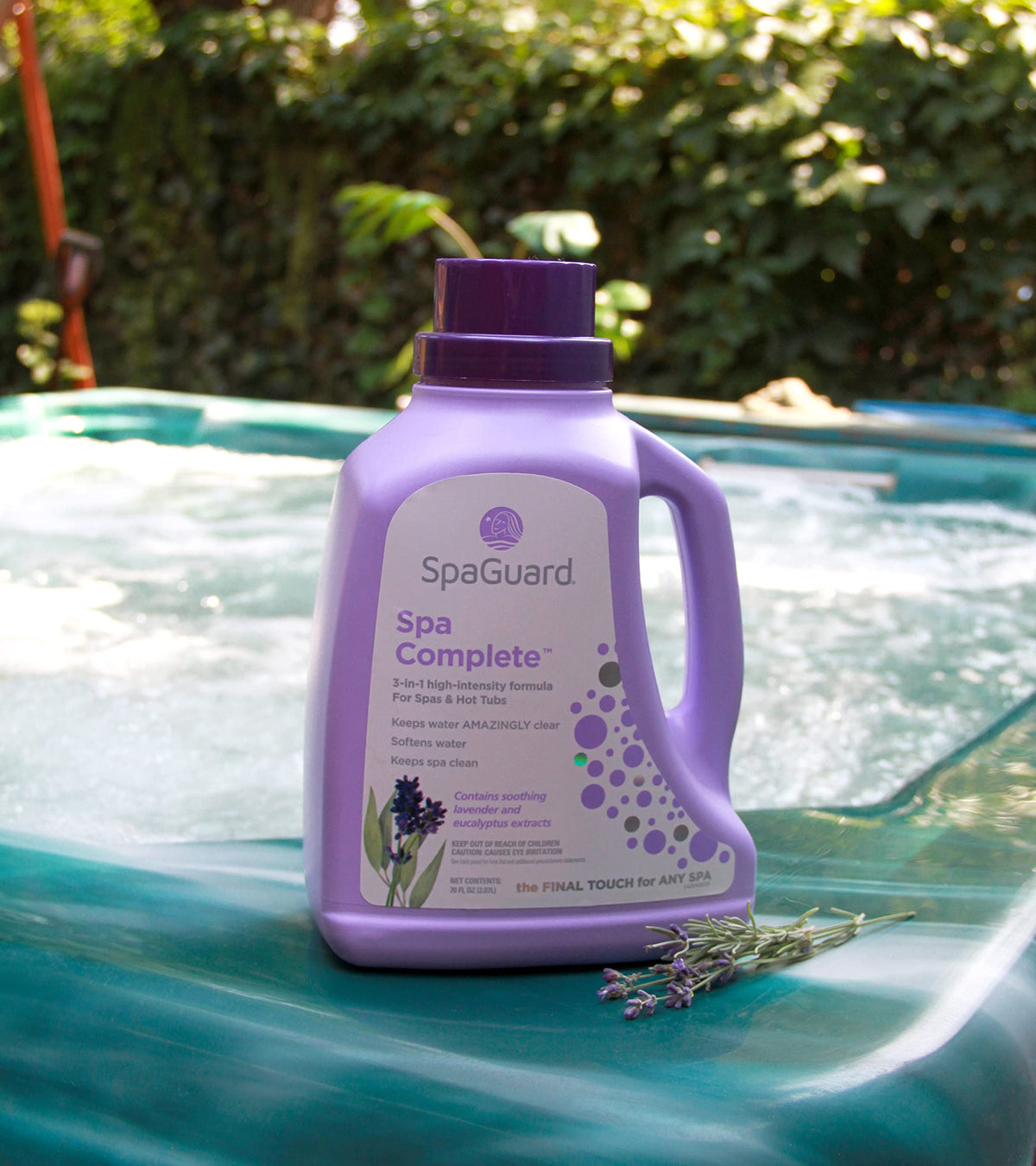 SpaGuard Spa Complete demonstrates softer water feel in hot tub
