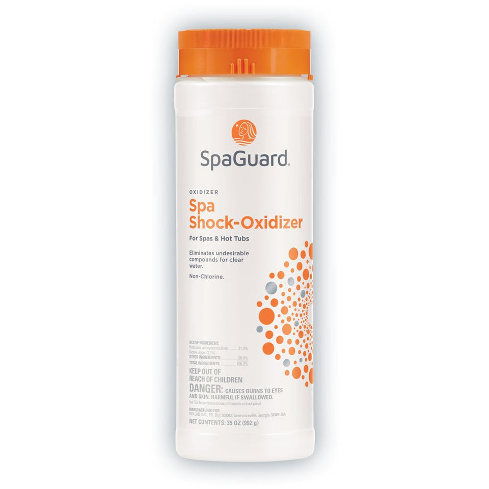 SpaGuard Spa Shock-Oxidizer bottle for crystal-clear spa water.
