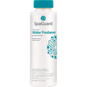 SpaGuard Water Freshener bottle eliminates odors in spa water for a cleaner feel.