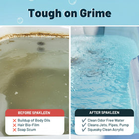 SpaKleen works with Whirlpool and Jacuzzi for versatile tub cleaning.