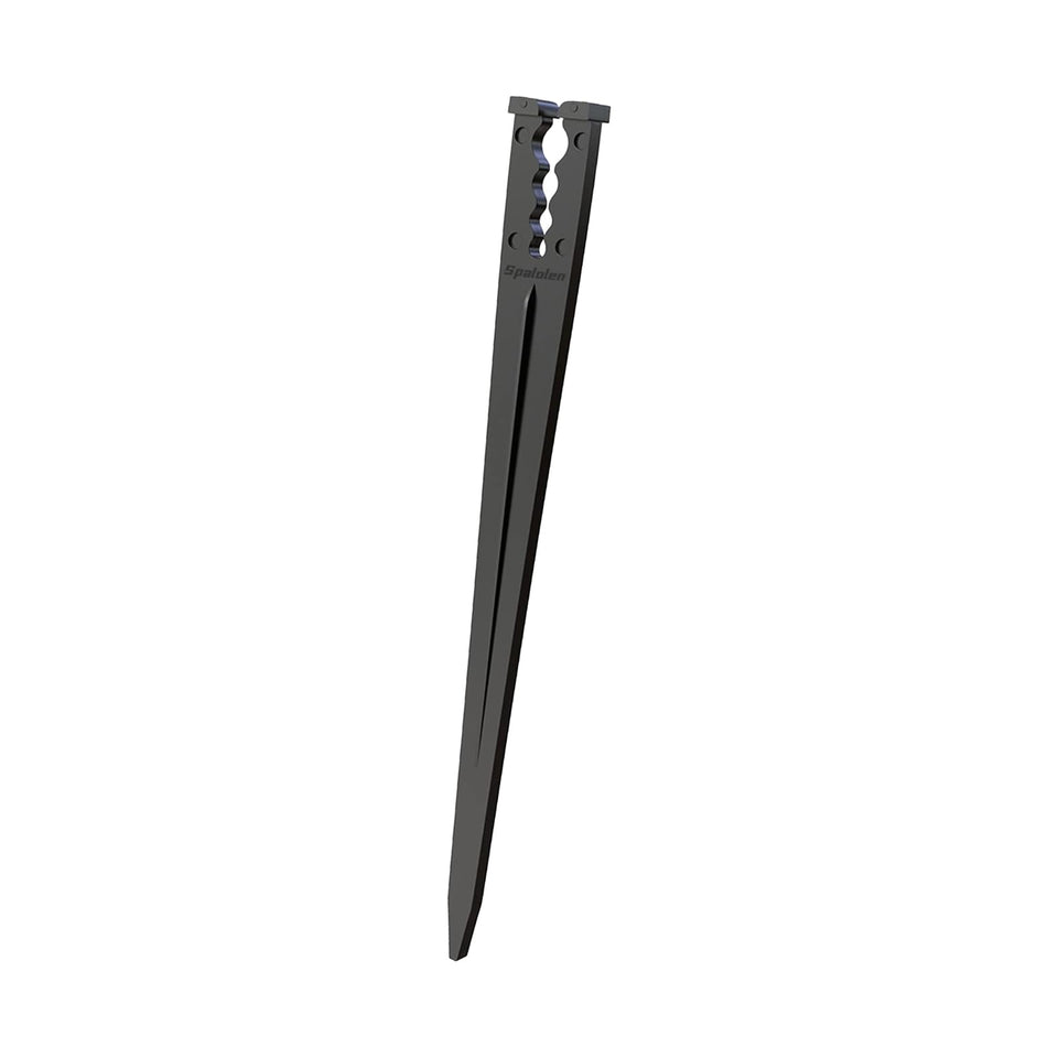 Spalolen 100-pack drip stakes secure tubing in garden beds for a neat setup.