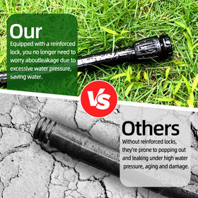 Spalolen drip end cap with nut ensures a secure, tool-free installation.