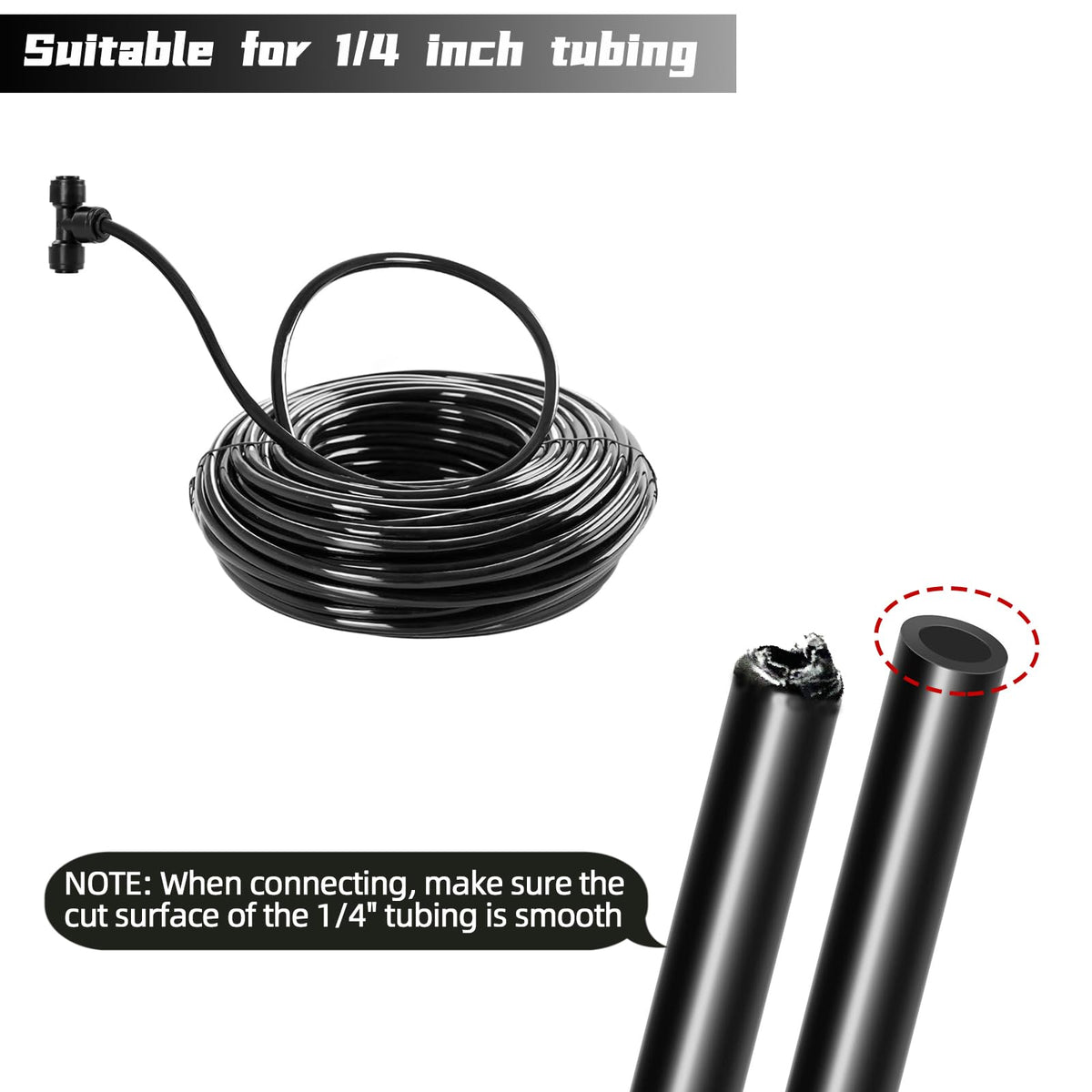 Spalolen installation visual shows simple push-in quick-connect