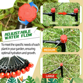 Spalolen easy-removal emitter head for quick repositioning in the garden.