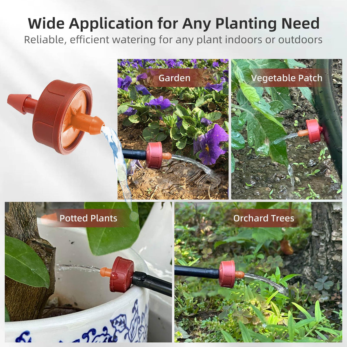Spalolen emitter outlet with micro tube for precise watering
