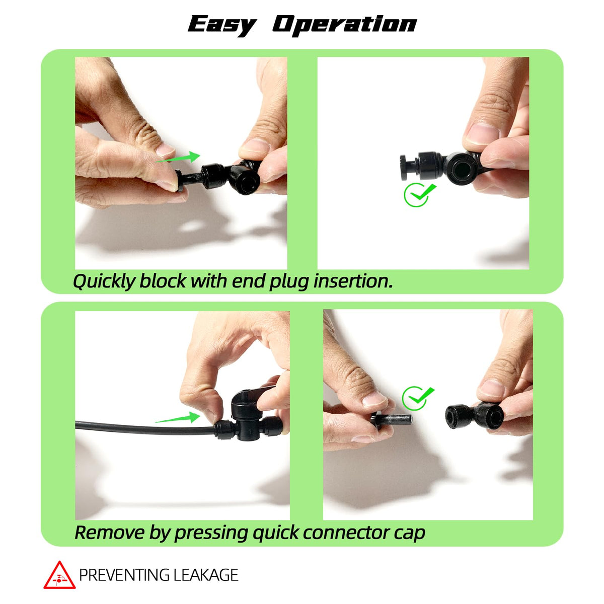 Spalolen end plug with removal ring in action for reconfiguration.