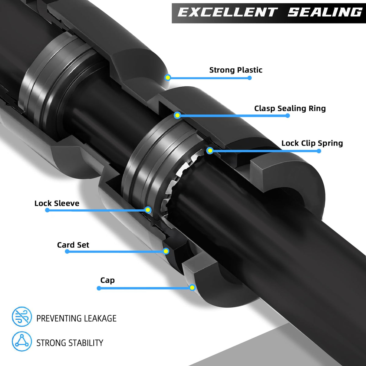 Spalolen end plug secures 1/4 inch tubing when not in use