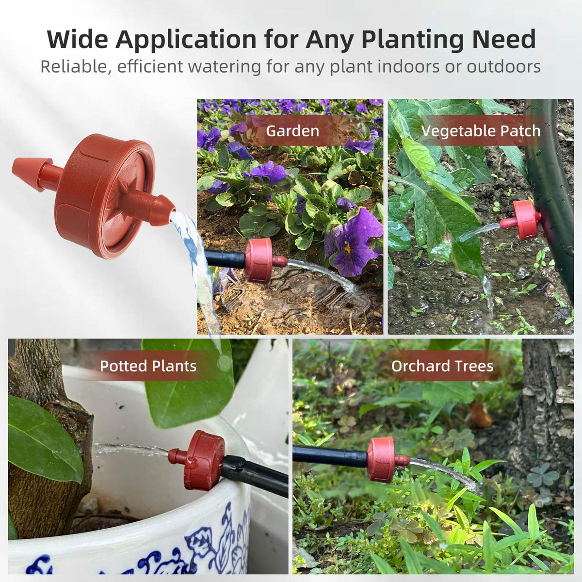 Spalolen flow options 0.5, 1, and 2 GPH for plants