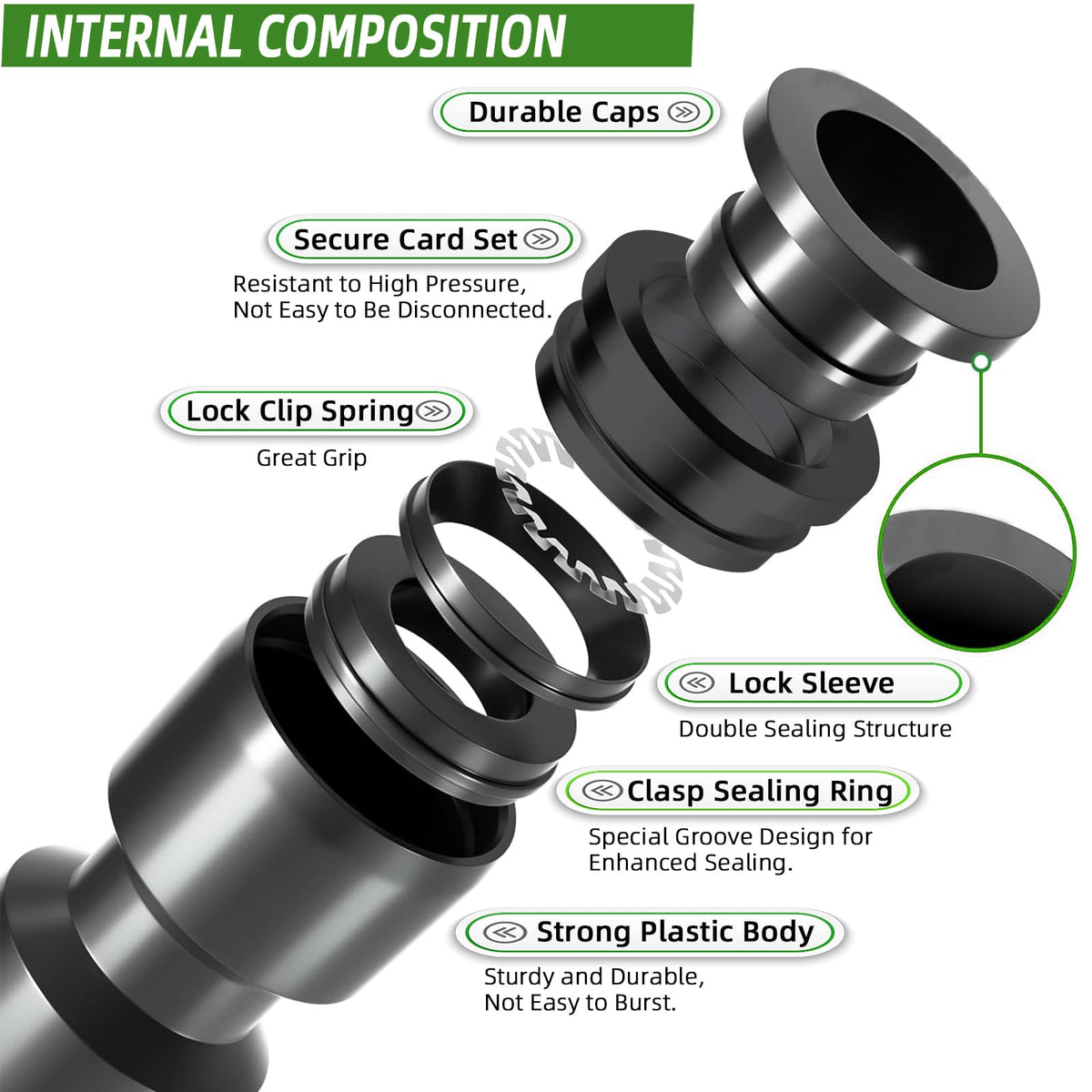 Spalolen leak-free emitter delivers steady flow up to 25 GPH.
