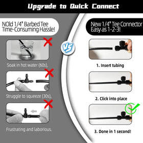 Spalolen quick-connect elbow connector for turning 90 degrees in drip lines