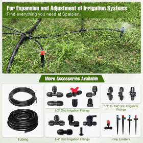 Spalolen quick-connect emitter simplifies tubing connections.