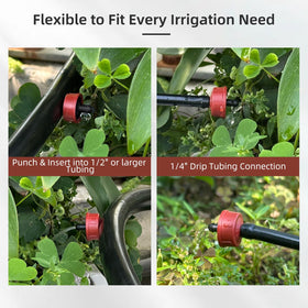Spalolen tubing compatibility supports 1/4 to 1/2 inch lines.