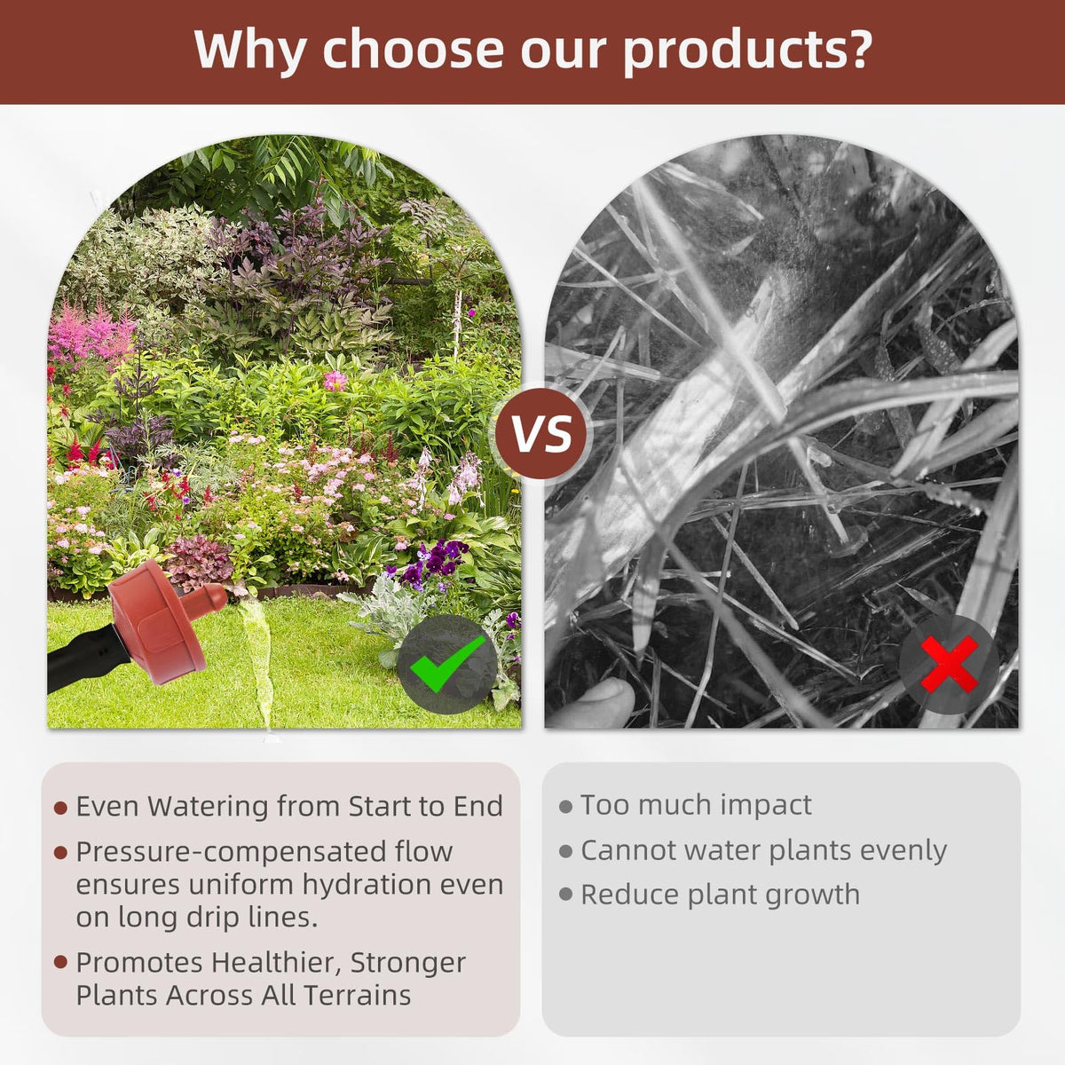 Spalolen UV-resistant plastic drippers endure sun exposure