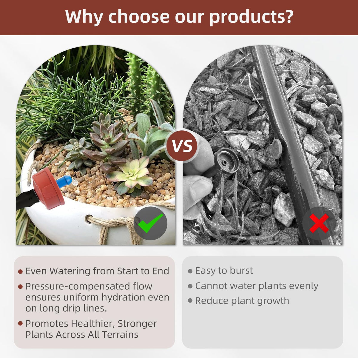 Spalolen UV-resistant plastic head for durable outdoor watering.