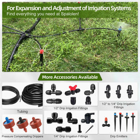 Spalolen versatile fittings fit drip, hydroponics, and mist systems