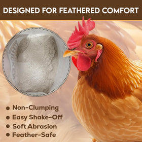 Spanielbuns zeolite odor-control keeps the coop fresher between cleanings.
