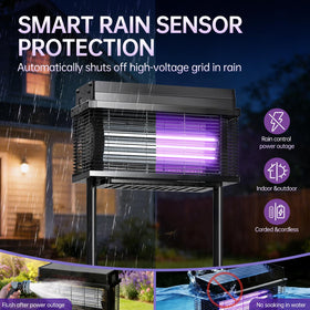 Spansol solar bug zapper 4000v-grid detail demonstrates effective gnats control.