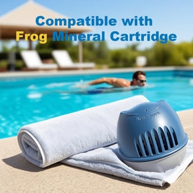 Spare Queen mineral cartridge inside the box enables quick, tool-free installation