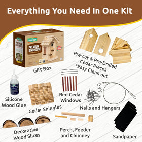 SparkJump cedar shingles add authentic roofing look to your bird house project.